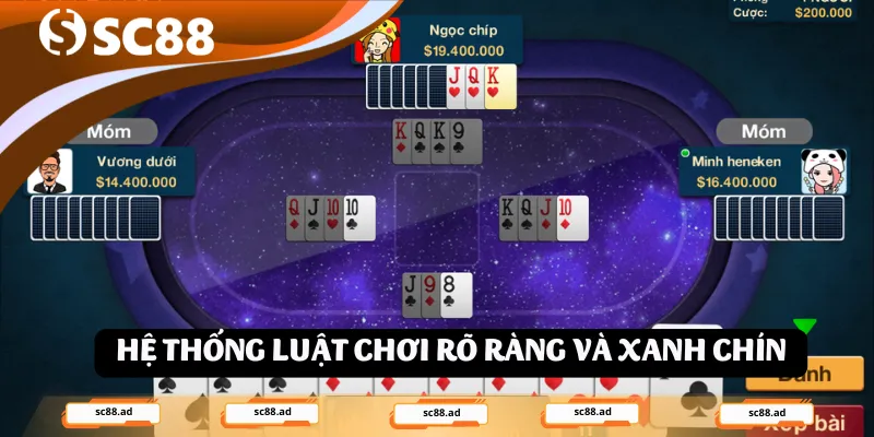 Hệ thống luật chơi rõ ràng và xanh chín